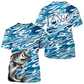 Bass Fishing Love Water Camouflage Customize And Women Personalized Fishing Gift | Blue YYD0049