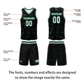 Custom Black Dark Green Basketball Jersey Uniform Suit Printed Your Logo Name Number