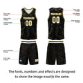 Custom Black Yellow Basketball Jersey Uniform Suit Printed Your Logo Name Number