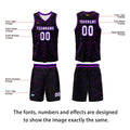 Custom Purple Basketball Jersey Uniform Suit Printed Your Logo Name Number