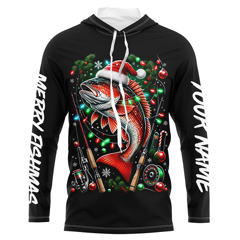 Merry Fishmas UV Protection Redfish Fishing For Fisherman A60