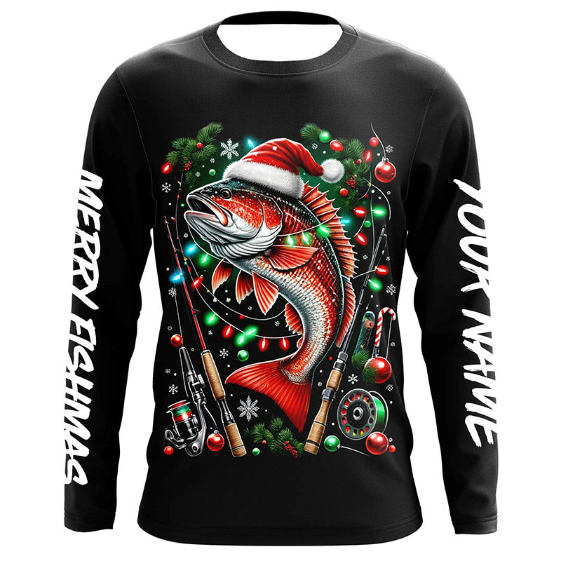 Merry Fishmas UV Protection Redfish Fishing For Fisherman A60