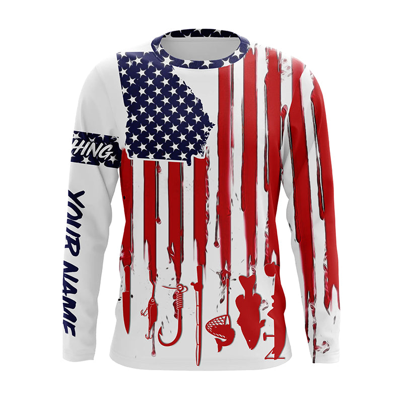Georgia America flag UV protection performance fishing A35