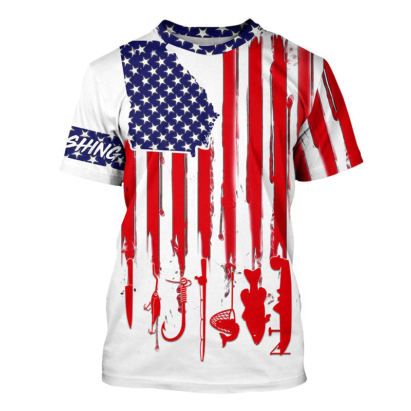 Georgia America flag UV protection performance fishing A35