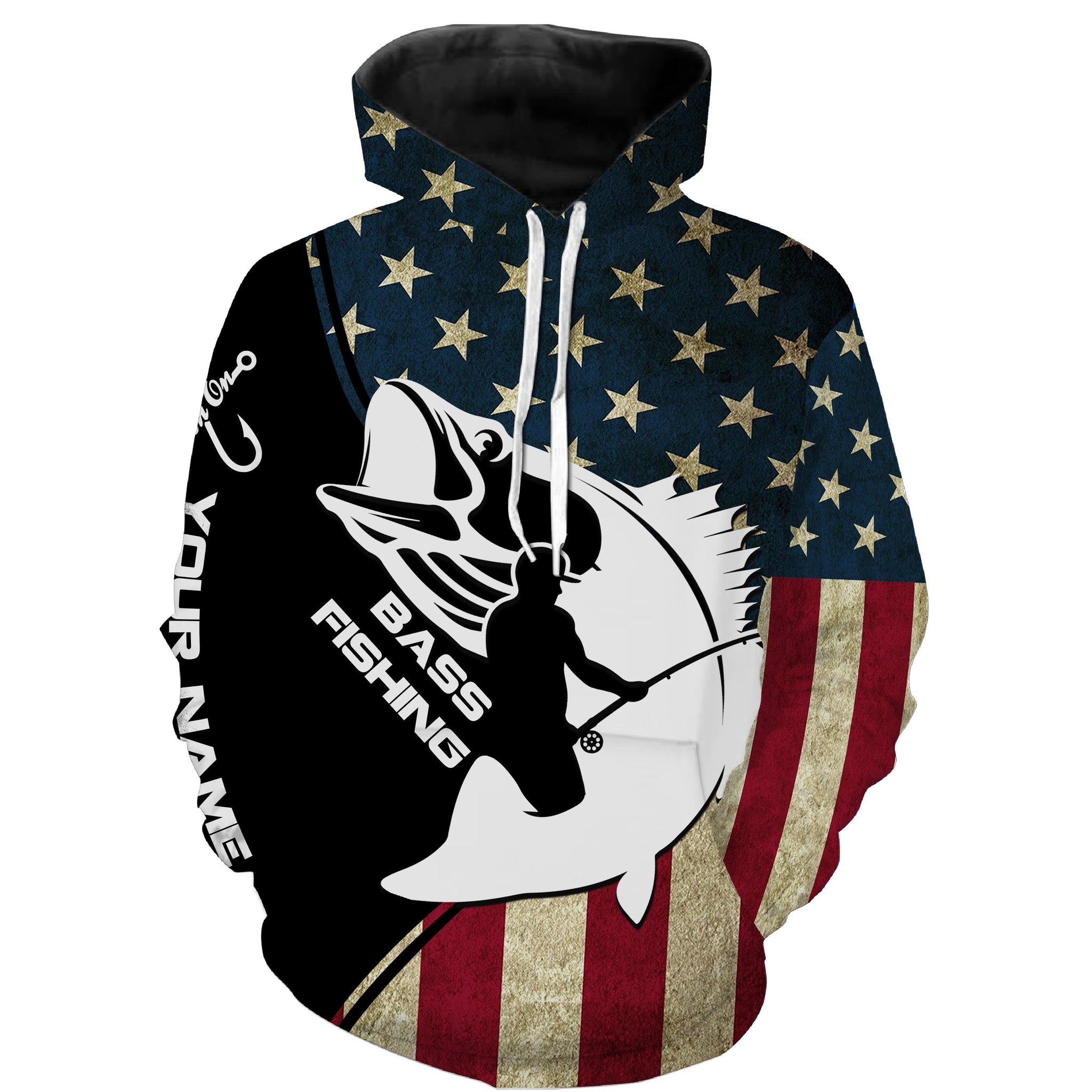 Sailfish fishing 3D American flag patriot UV protection quick dry Customize name long sleeves UPF 30+ personalized gift tshirt saltwater fishing apparel