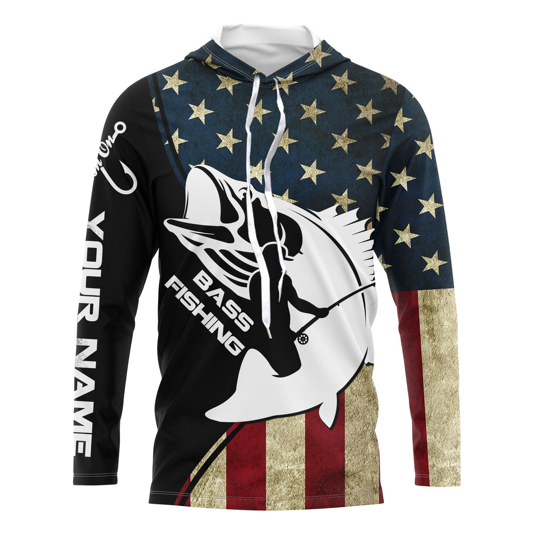 Sailfish fishing 3D American flag patriot UV protection quick dry Customize name long sleeves UPF 30+ personalized gift tshirt saltwater fishing apparel