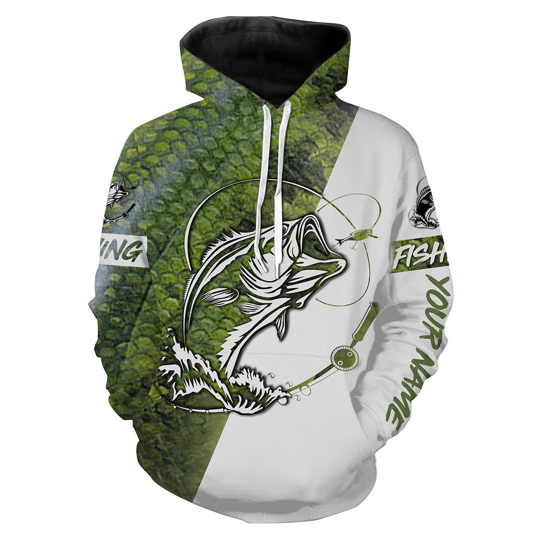 Bass scale tattoo customize name long sleeves fishing, all over printing and women personalized gift TATS73
