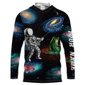Astronauts galaxy bass fishing custom name UV protection fishing gifts TATS202