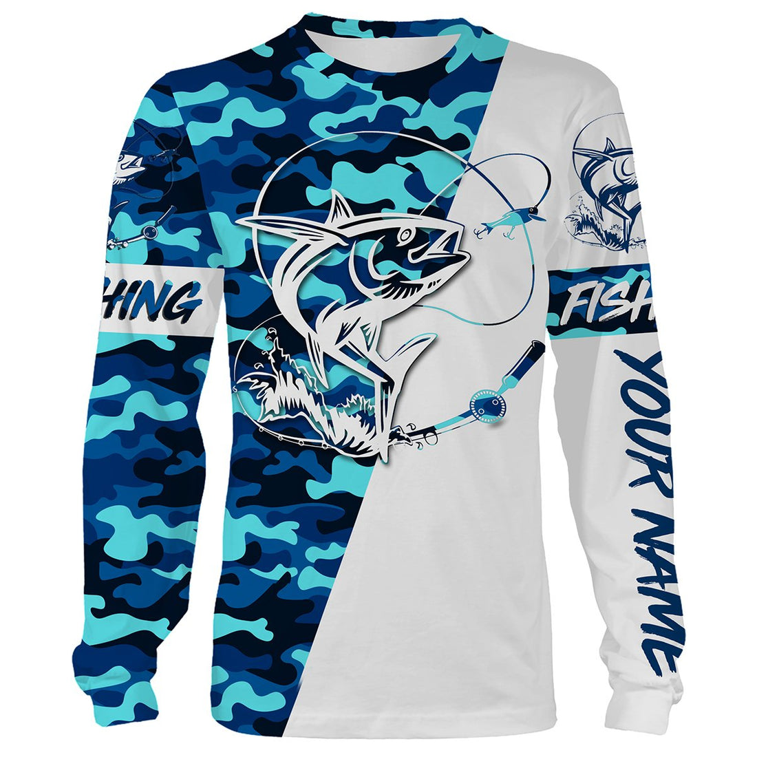 Tuna fishing sea camo custom name 3D All Over Printed Personalized Gift TATS104