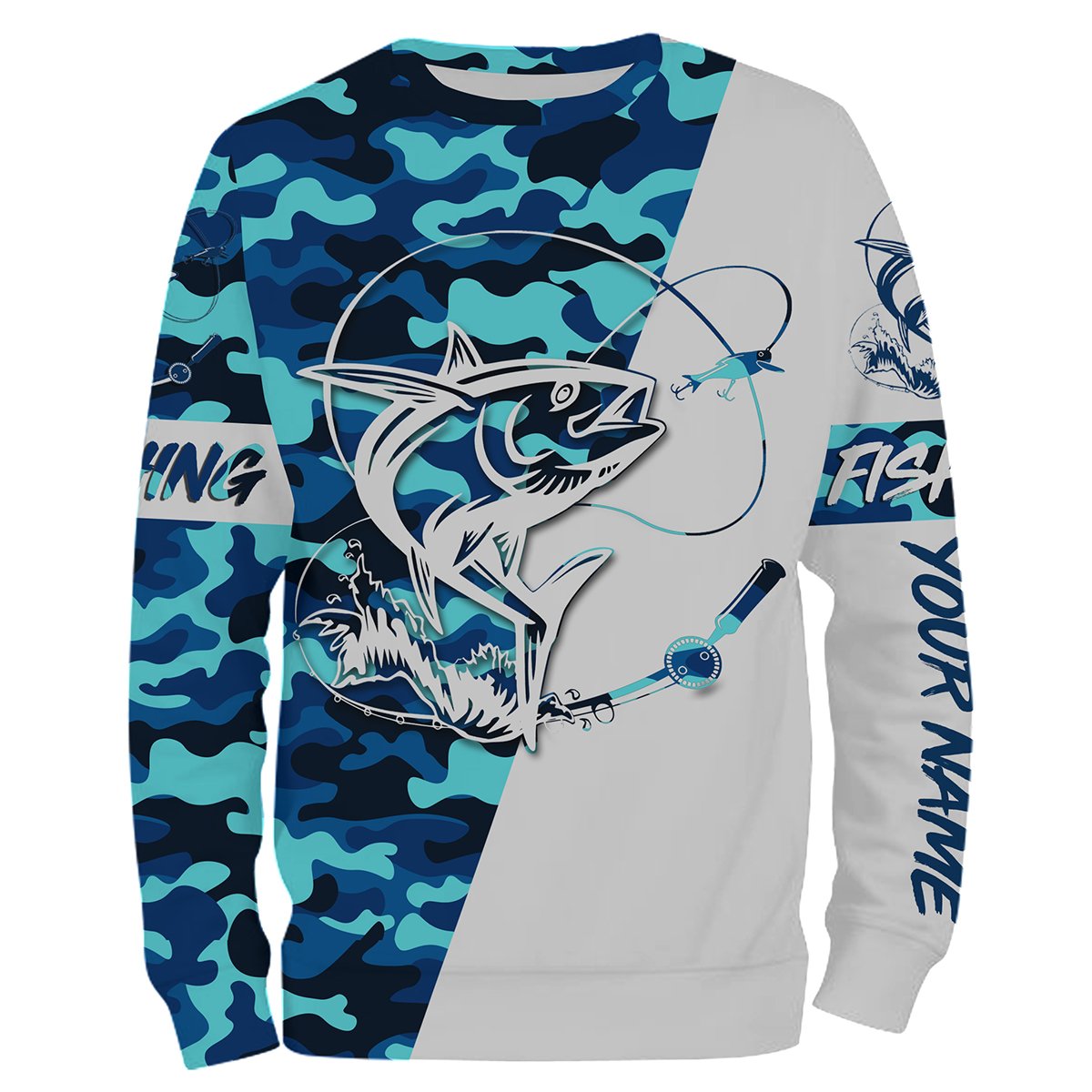 Tuna fishing sea camo custom name 3D All Over Printed Personalized Gift TATS104