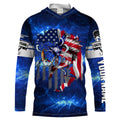 Sailfish fishing 3D American flag patriot UV protection quick dry Customize name long sleeves UPF 30+ personalized gift tshirt saltwater fishing apparel