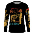 This dog dad loves fishing customize name and dog's photo UV Long Sleeve Fishing UPF 30+ TATS204