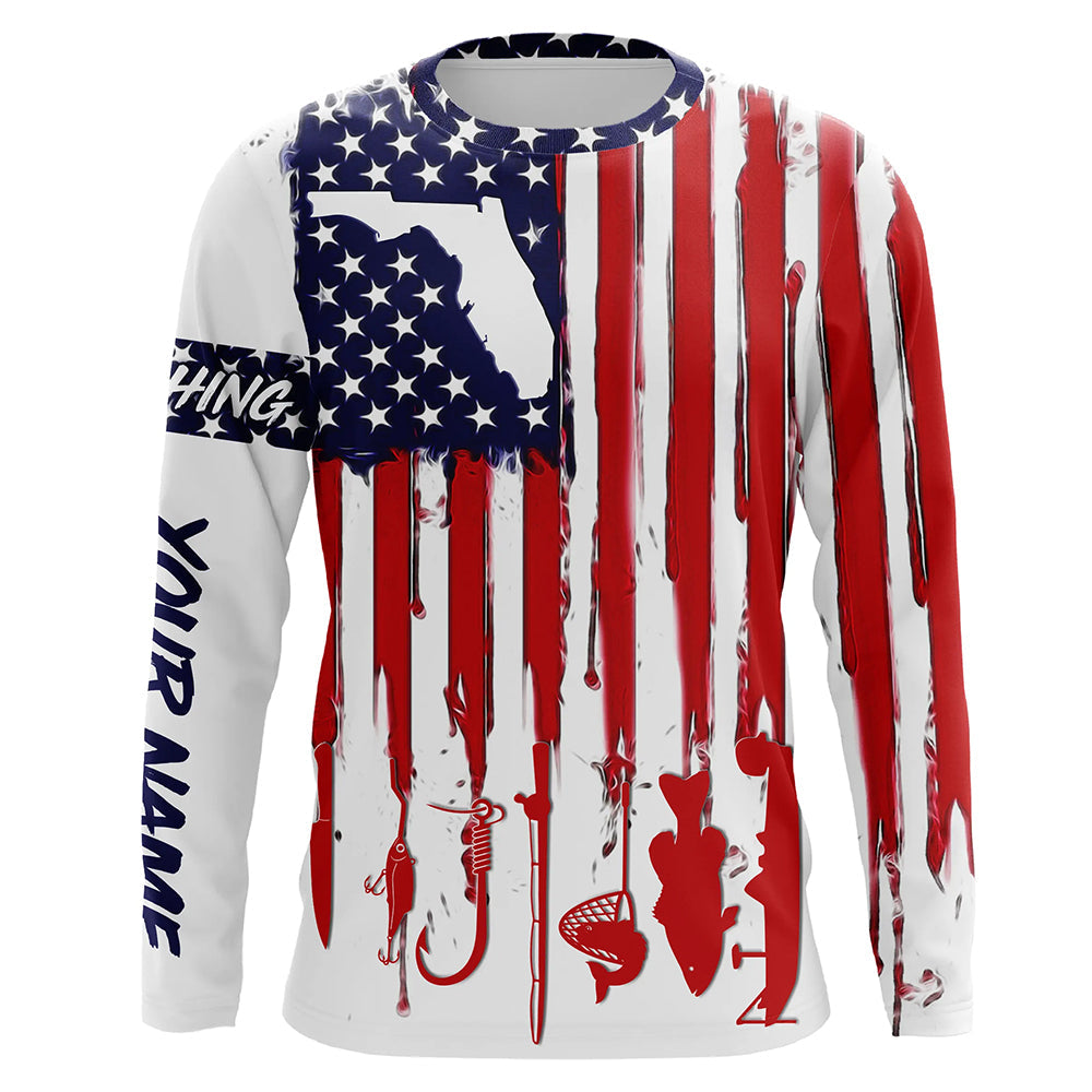 Florida America flag UV protection performance fishing A33
