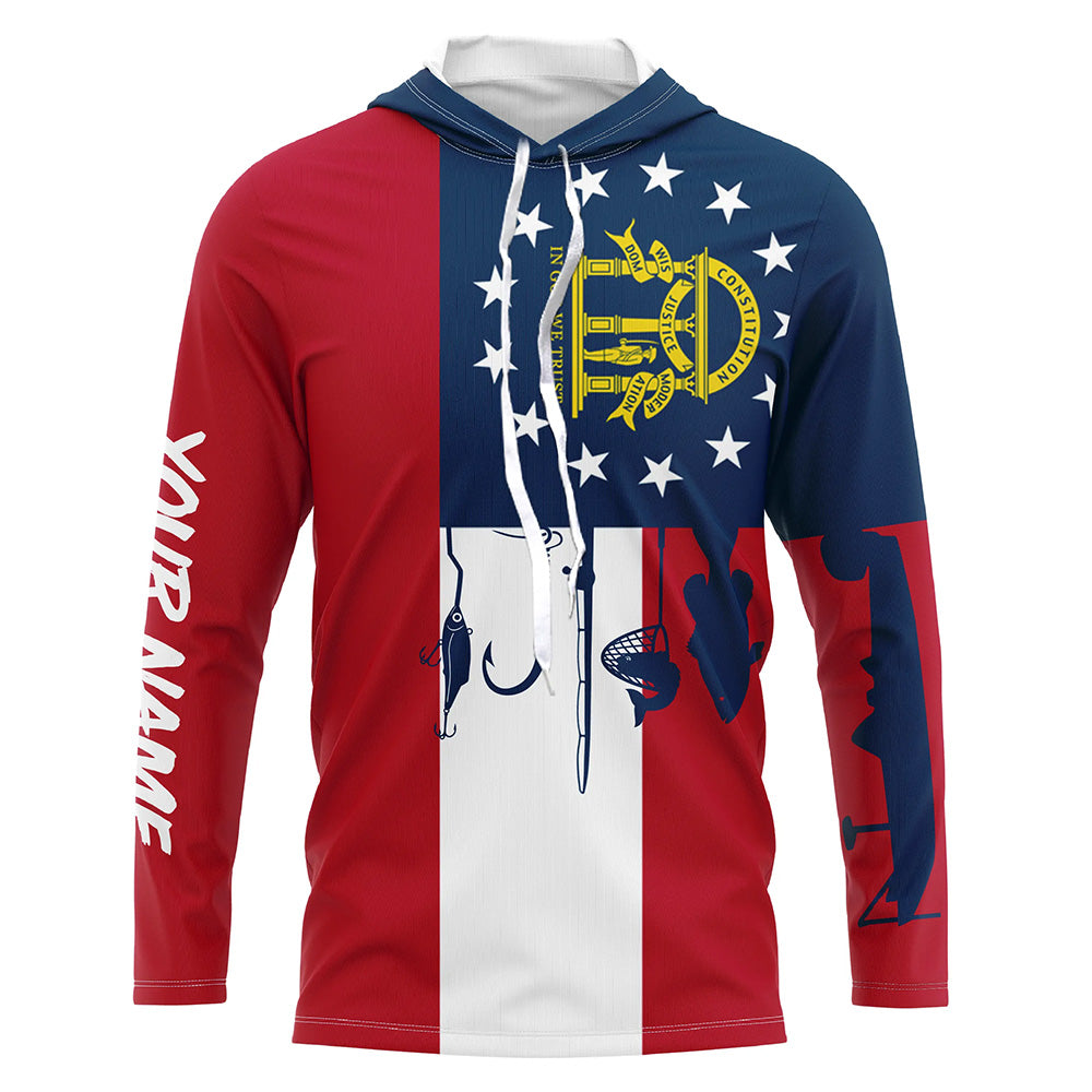 Georgia flag UV protection fishing fishing for fisherman A37