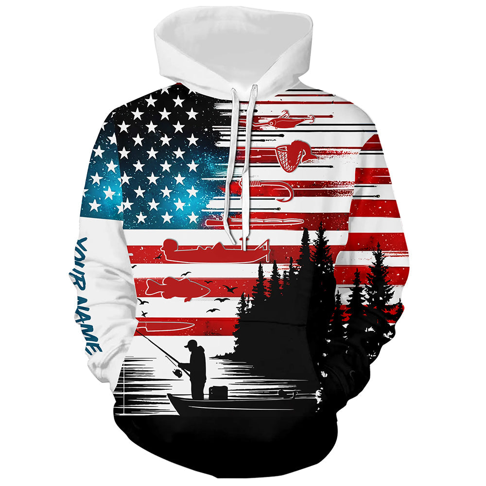 USA flag long sleeve fishing UV protection personalized fishing A71