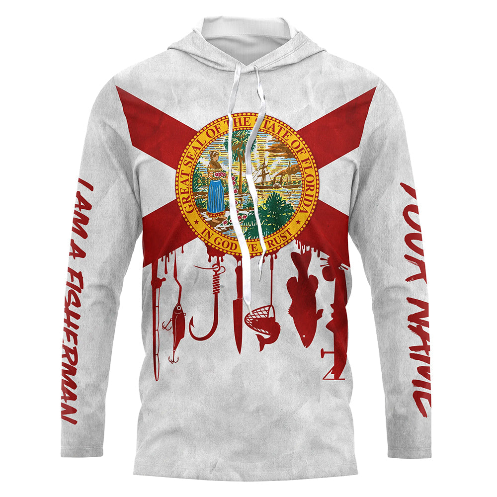 Florida flag UV protection I am a fisherman fishing A24