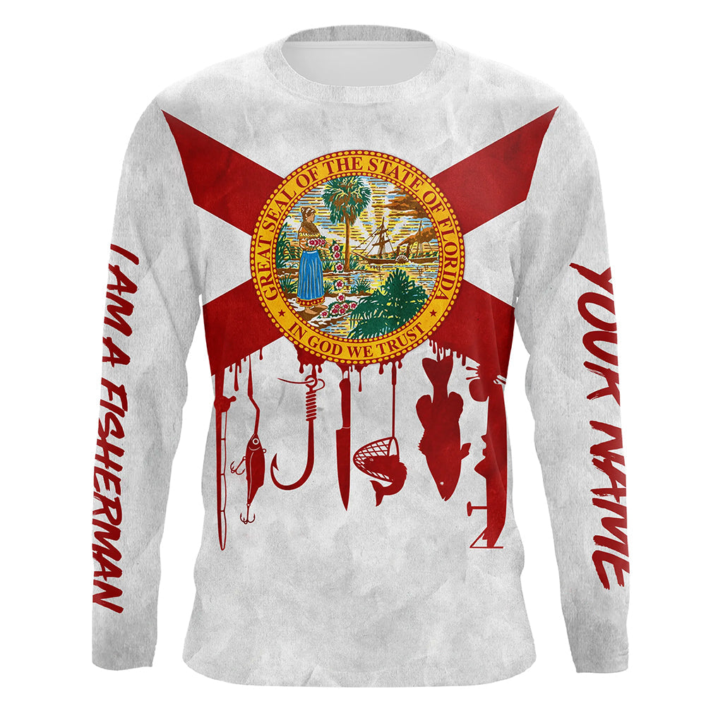 Florida flag UV protection I am a fisherman fishing A24