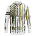 American flag with various types of Bass fish scales UV protection fishing A20