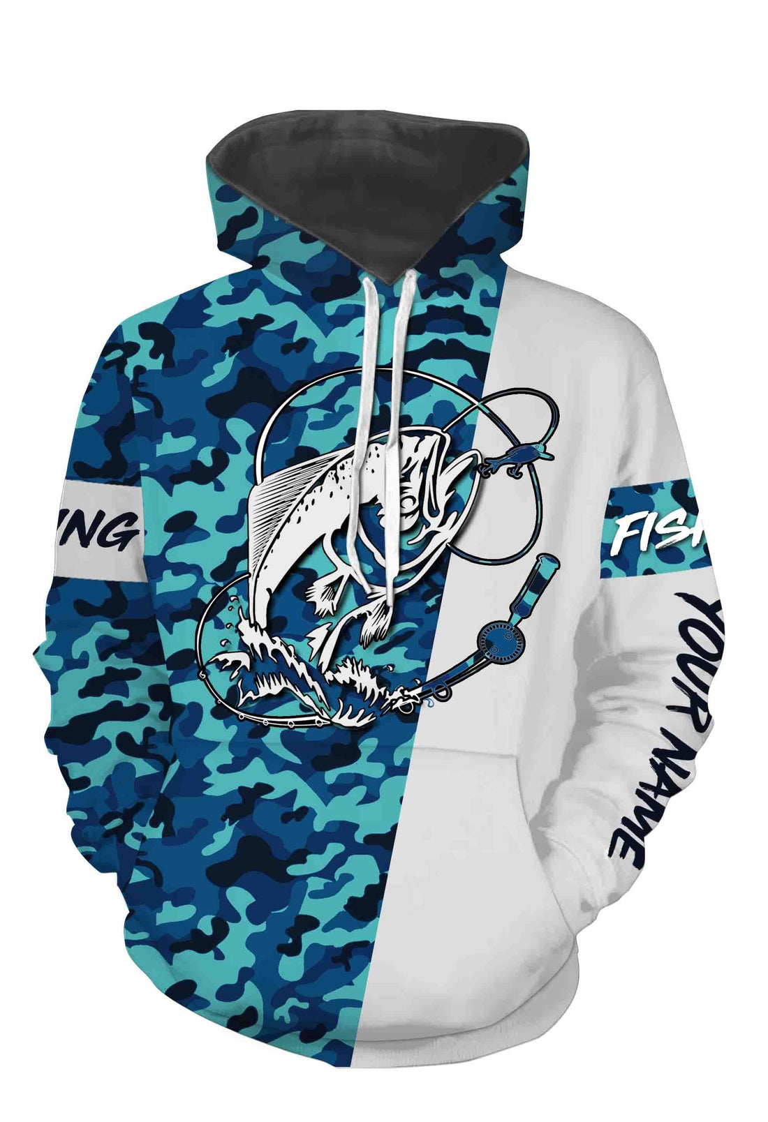 Mahi Mahi Fishing Sea Camo Custom Name Full Printing Personalized Gift TATS112