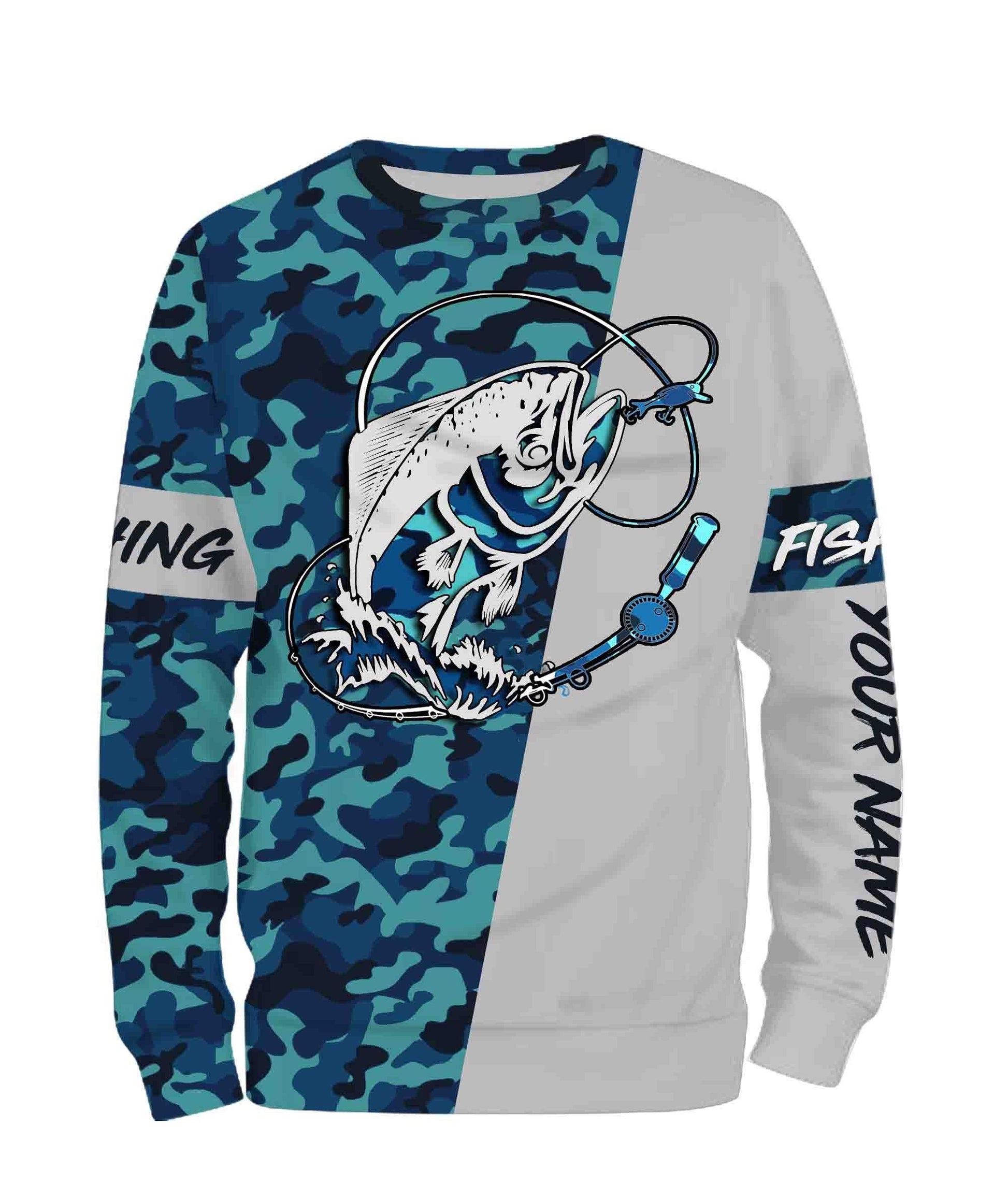 Mahi Mahi Fishing Sea Camo Custom Name Full Printing Personalized Gift TATS112