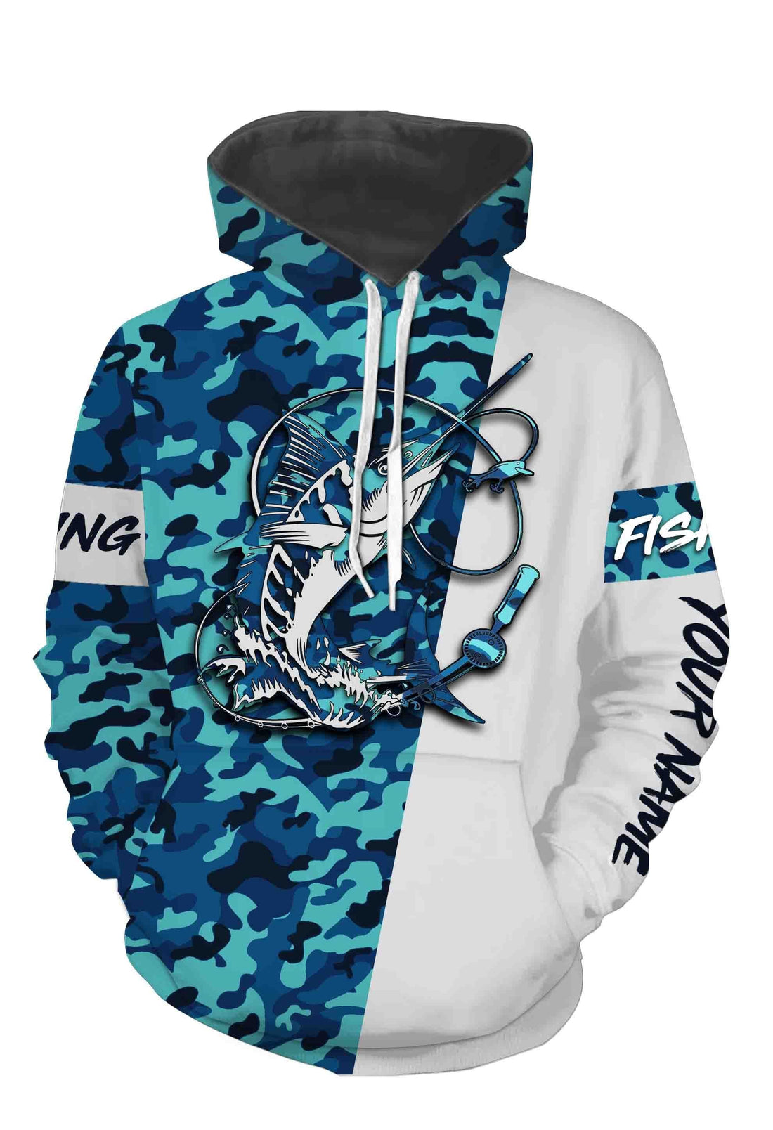 Sailfish Fishing Sea Camo Custom Name Full Printing Personalized Gift TATS113
