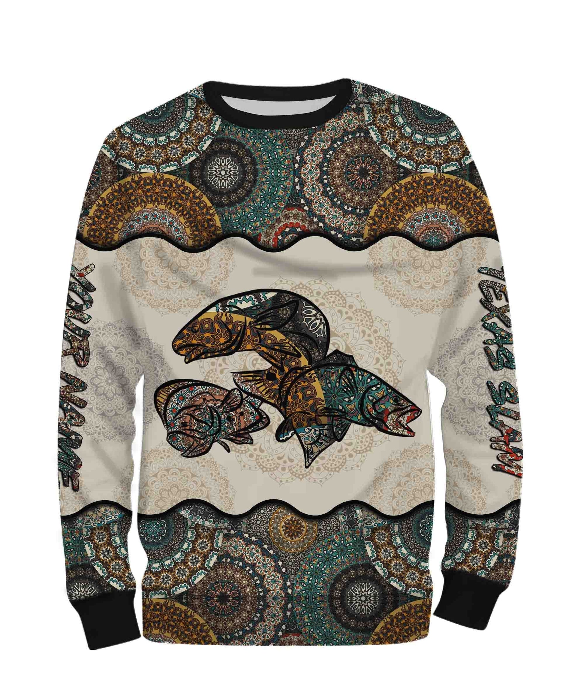 Texas Slam Fishing Vintage Mandala 3D All Over printed Customized Name Personalized Gift TATS130