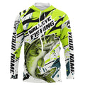 Personalized Walleye Fishing, Walleye Fishing Camo Long Sleeve Fishing | Green