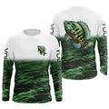 Bluegill Fishing Custom Long Sleeve Tournament, Performance Bluegill Fishing | Green