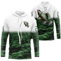 Crappie Fishing Custom Long Sleeve Tournament, Performance Crappie Fishing | Green