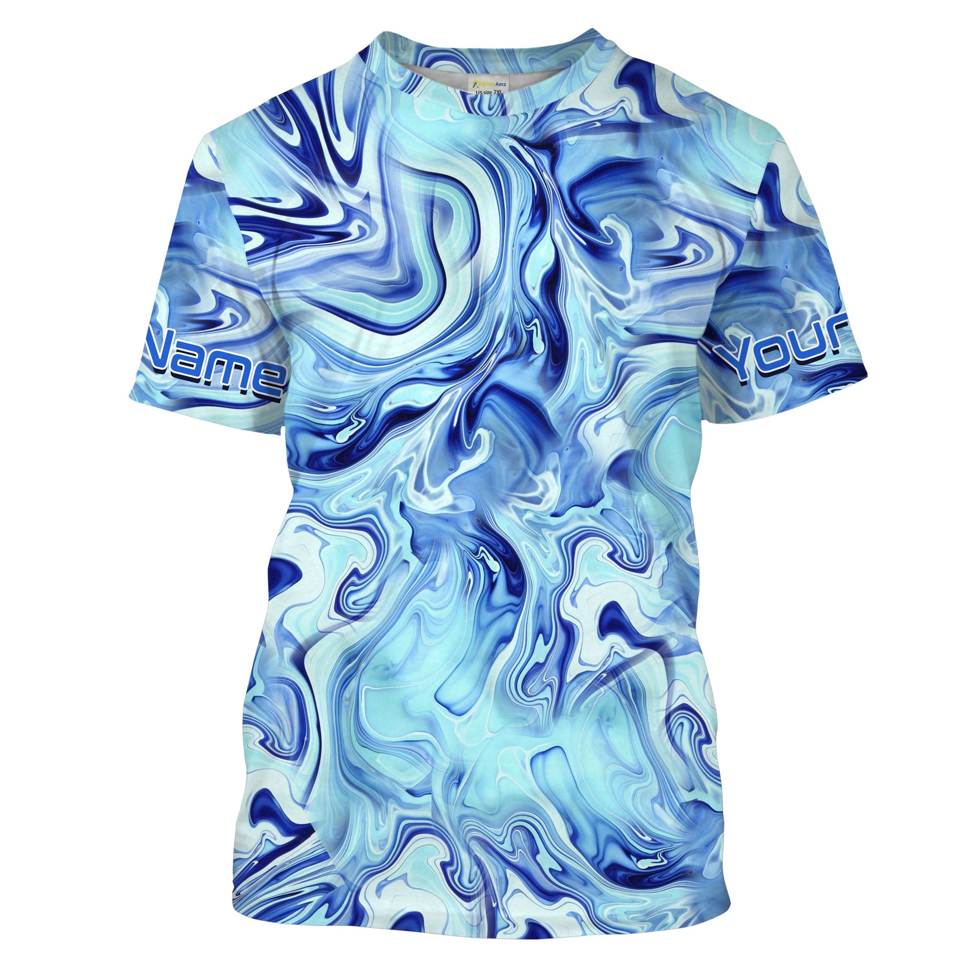 Custom Saltwater Long sleeve Fishing UV Protection, Sea wave camo Fishing