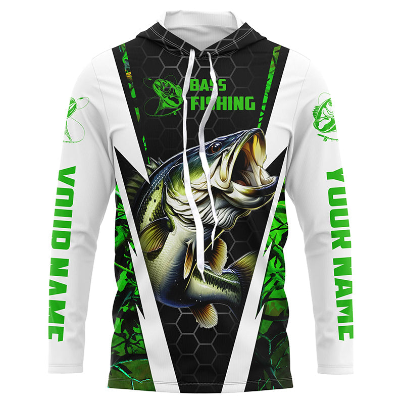 Personalized Bass Fishing, Bass Fishing Long Sleeve Fishing tournament | green camo