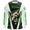 Personalized Bass Fishing, Bass Fishing Long Sleeve Fishing tournament | green camo
