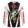 Personalized Bass Fishing, Bass Fishing Long Sleeve Fishing tournament | red camo