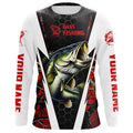 Personalized Bass Fishing, Bass Fishing Long Sleeve Fishing tournament | red camo