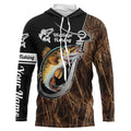 Fish Hook Walleye Fishing Custom Long Sleeve Tournament Fishing Fishing | Grass Camo