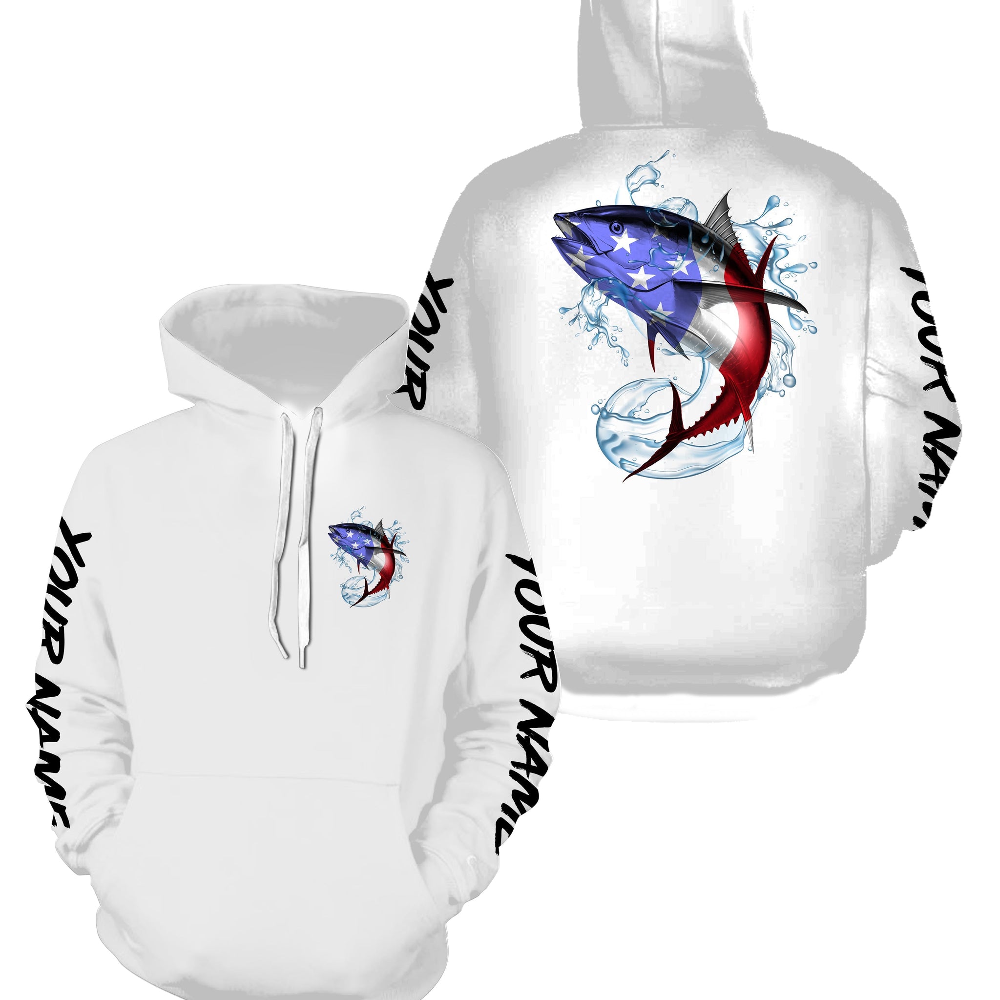 Tuna Fishing American Flag Custom All over print Fishing, Patriotic Fishing gifts - HPW161
