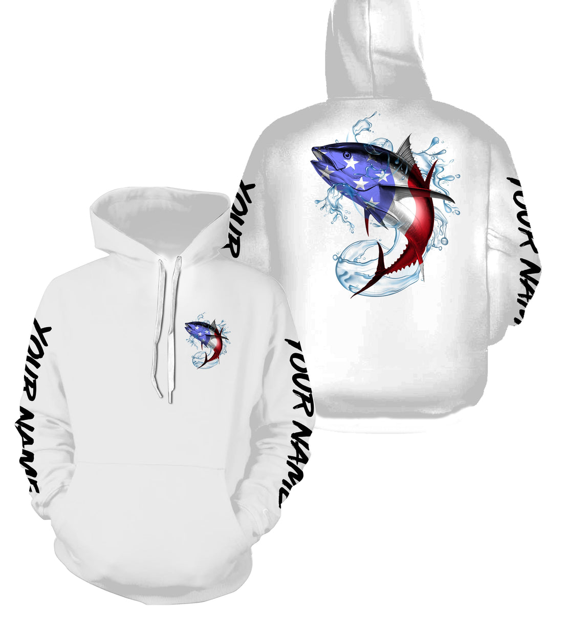 Tuna Fishing American Flag Custom All over print Fishing, Patriotic Fishing gifts - HPW161