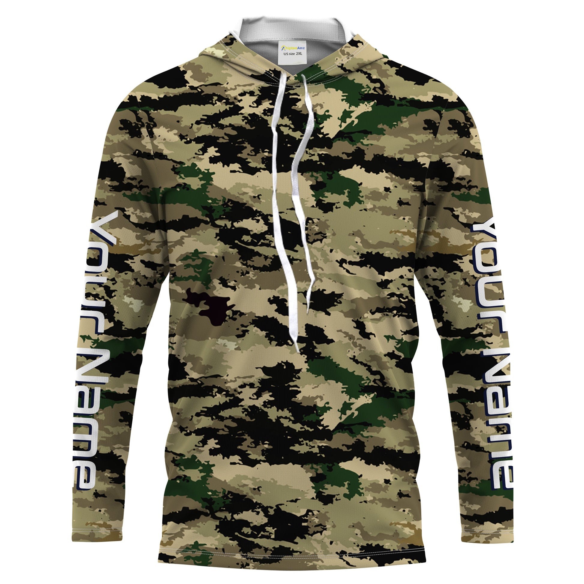 Desert camo Custom UV Long Sleeve performance Fishing, camouflage Fishing apparel
