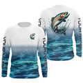 Rainbow Trout Fishing Custom Long Sleeve Tournament Fishing, Trout Fly Fishing | Blue