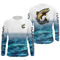 Brown Trout Fishing Custom Long Sleeve Tournament Fishing, Trout Fly Fishing | Green