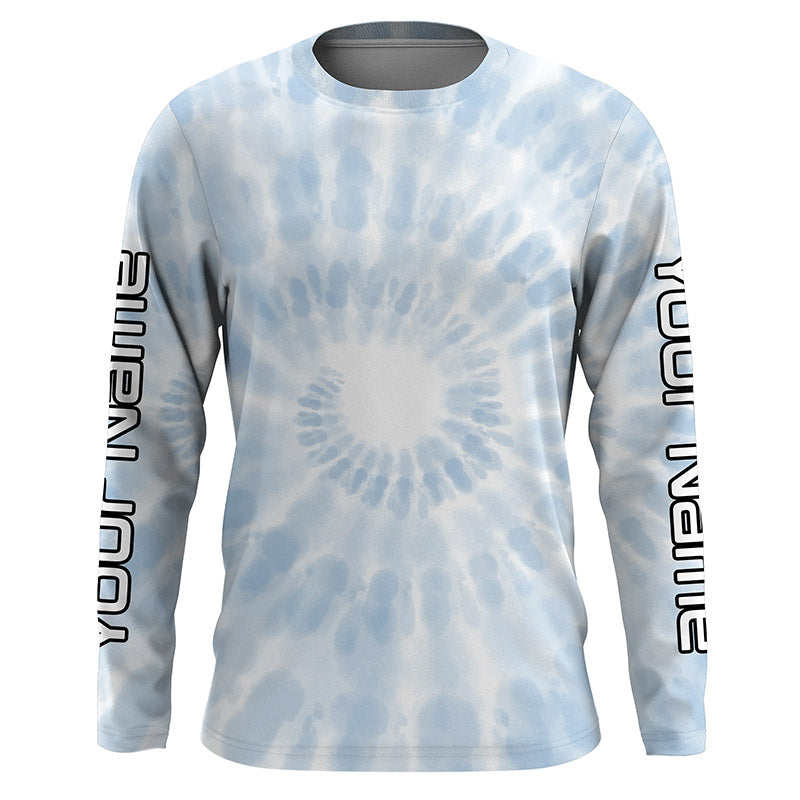 Personalized spiral tie dye Long sleeve performance Fishing, Fishing gifts for Fishing lovers