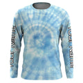 Custom blue spiral tie dye Long sleeve performance Fishing, Fishing gifts for Fisherman