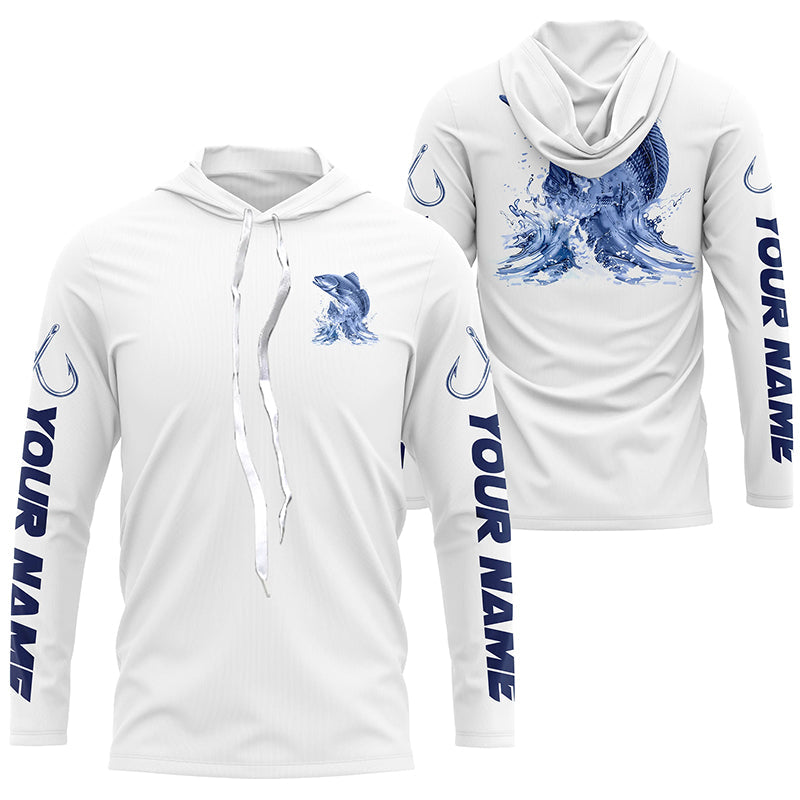 Personalized Redfish Long Sleeve Performance Fishing, Red Drum Fishing