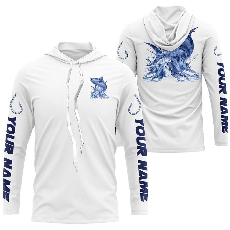 Personalized Tuna Long Sleeve Performance Fishing, Tuna Fishing