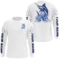 Personalized Marlin Long Sleeve Performance Fishing, Marlin Fishing