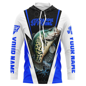 Crappie Fishing, Crappie Custom Long Sleeve Performance Fishing | Blue