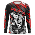 Personalized Crappie Fishing, Crappie Long Sleeve Tournament Fishing | Red