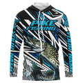 Pike Fishing Custom Long Sleeve, Blue Camo Pike Tournament Fishing And Women