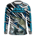 Pike Fishing Custom Long Sleeve, Blue Camo Pike Tournament Fishing And Women