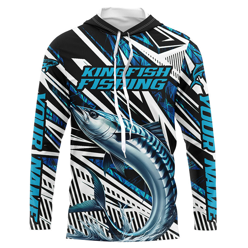 King Mackerel Fishing Custom Long Sleeve Performance, Kingfish Saltwater Fishing